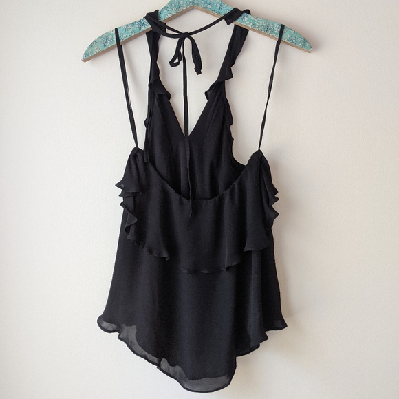 L’Agence Silk Ruffle Halter Top - Picture 6 of 8